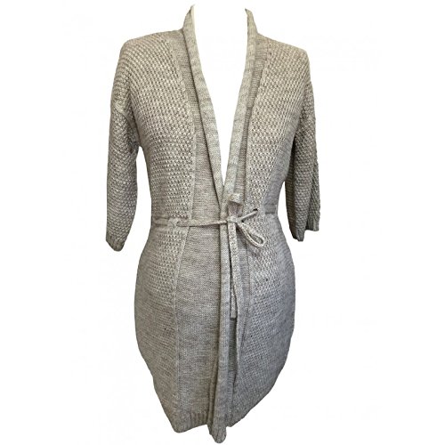 Dressing Maternity - Gilet per Gravidanza, Maniche a 3/4, in Lana Beige S
