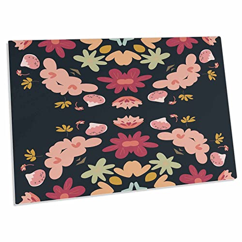 3dRose Desk Pad con diseño flores multicolor 23x16 pulgadas miniatura 1