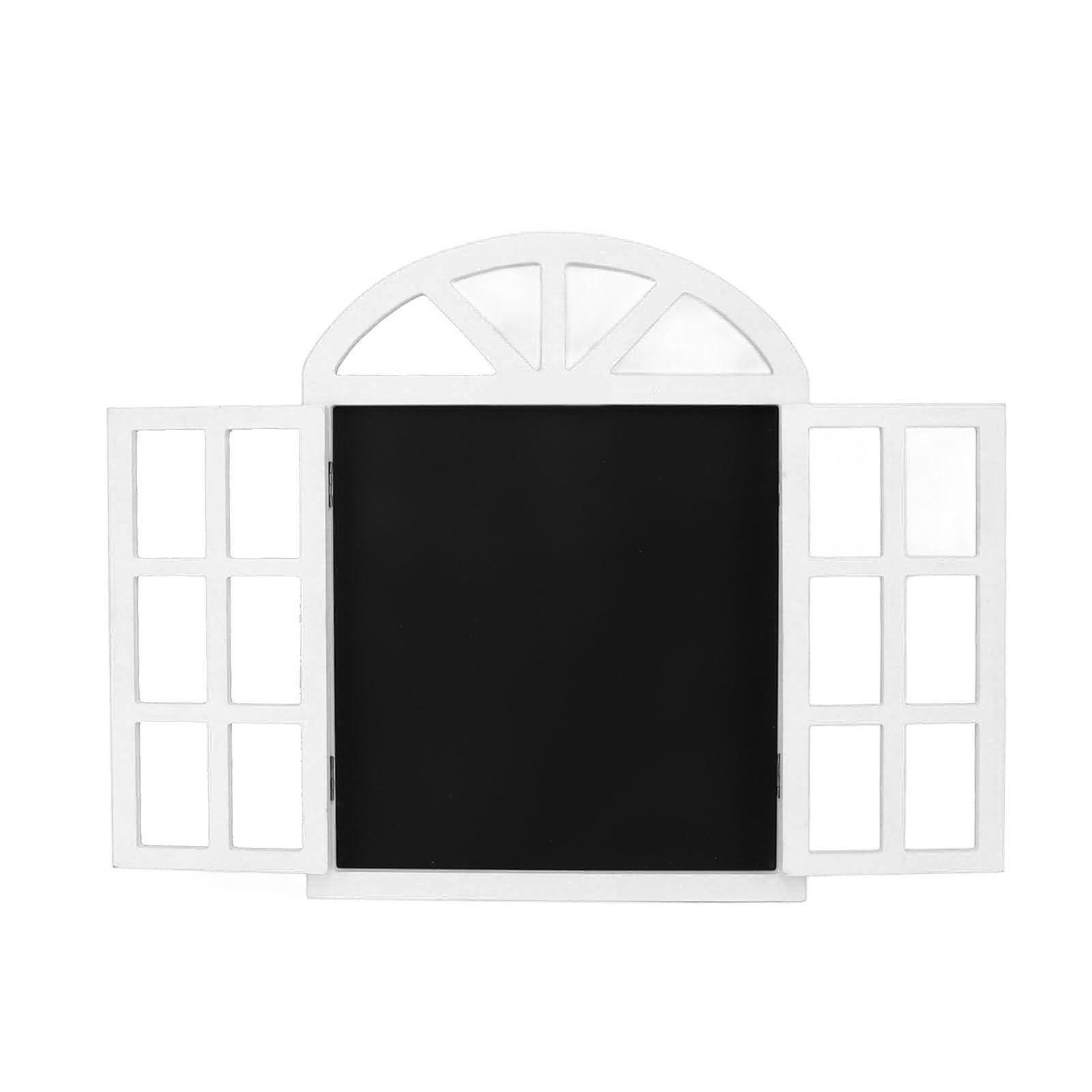 Letrero de Pizarra de Ventana Falsa, Tablero Negro, decoración versátil, Tablero de Mensajes fácil de Colgar para Pared de Tienda y hogar (Blanca)