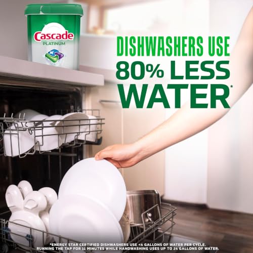 Cascade Platinum Dishwasher Pods, Dishwasher Detergent, Dish Detergent Soap, Fresh, 59 Count - image 7