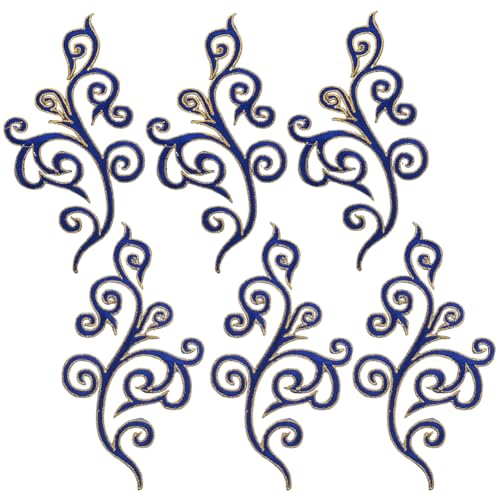 GORGECRAFT 5 Paire Patchs Brodés Fer Feuille Fleurs Dentelle Appliques,Thermocollant Tissus Fer à Repasser,Patch de Broderie Appliques Noir pour Bricolage...