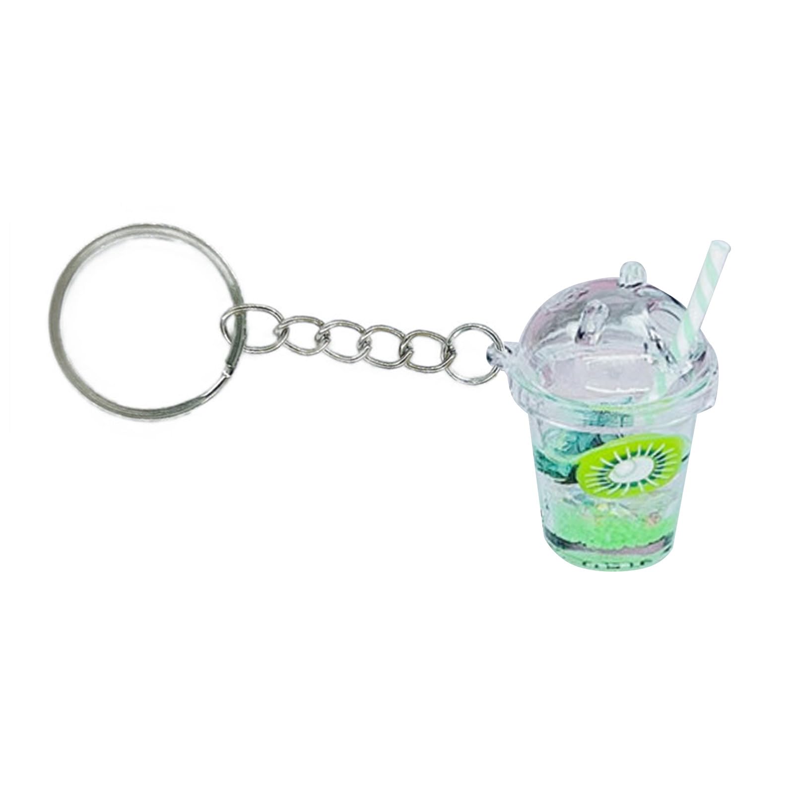 LUOFANG Cute Bubble Tea Keychain Charms Car Backpack Keyring Bag Pendant Couple Gift Mini Cup Pendants with Keychain Rings