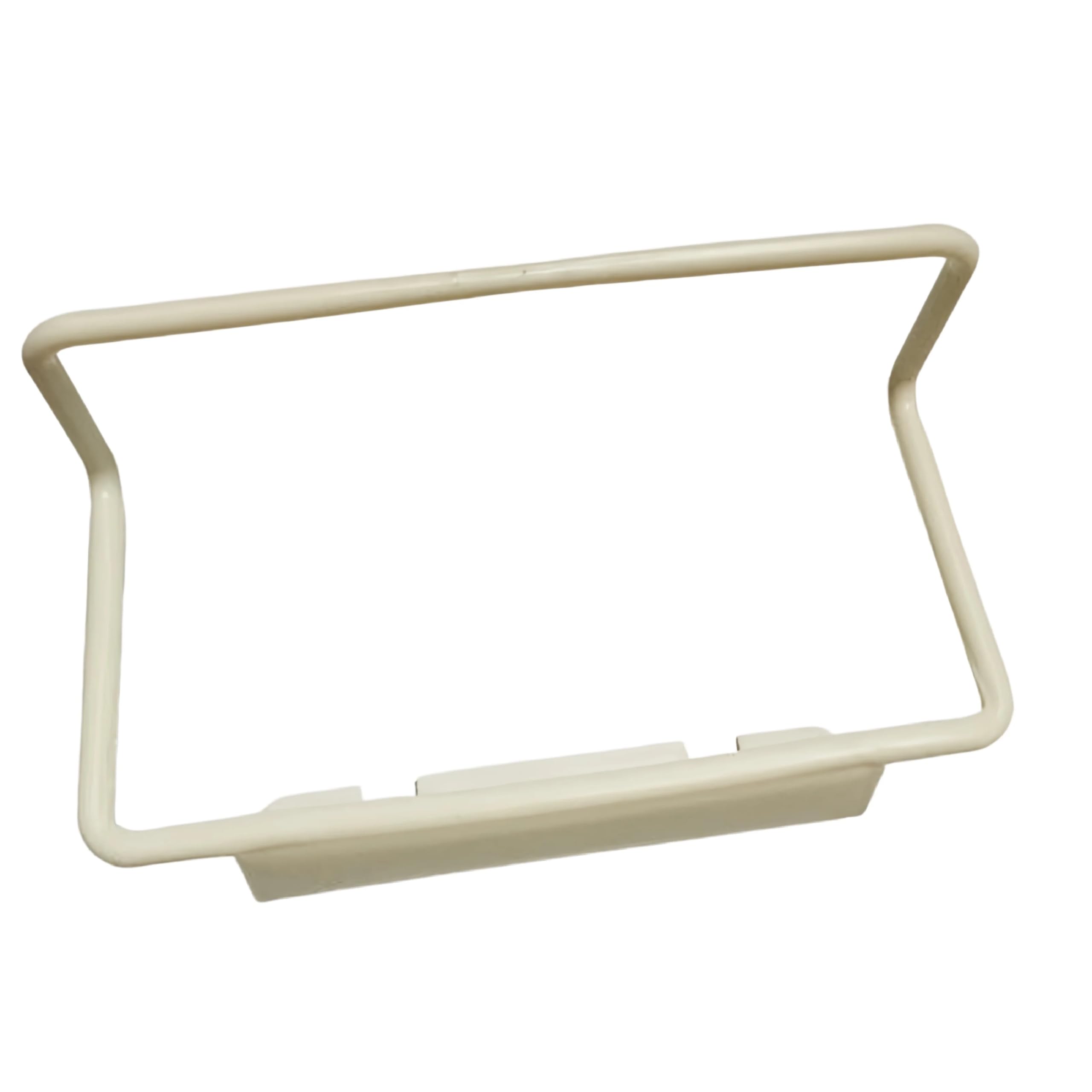 Bathroom towel rail Kitchen Bathroom Single Towel Rack Plastic Debris Rag Hanger Bar Cabinet Door Accessories(White)
