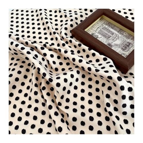 Tissu velours côtelé Vintage à pois pour coudre sans glisser une robe beige