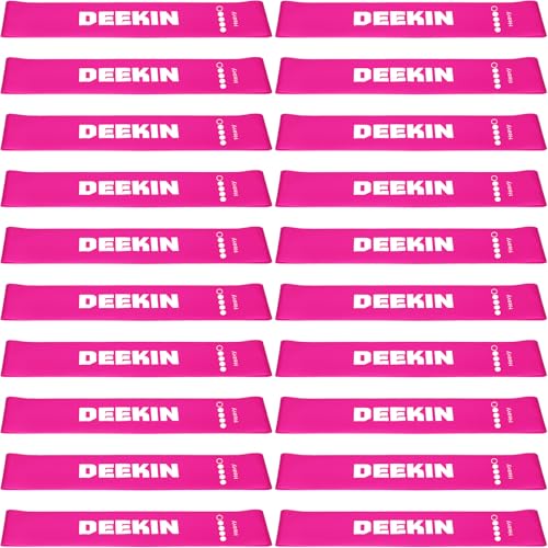 DEEKIN 20 Pcs Resistance Bands Resistance Loop Exercise Bands Exercise Equipment Elastic Drap Ring for Women and Men Home Fitness, Gym, Yoga, 40-50 Lbs (Purple Red)