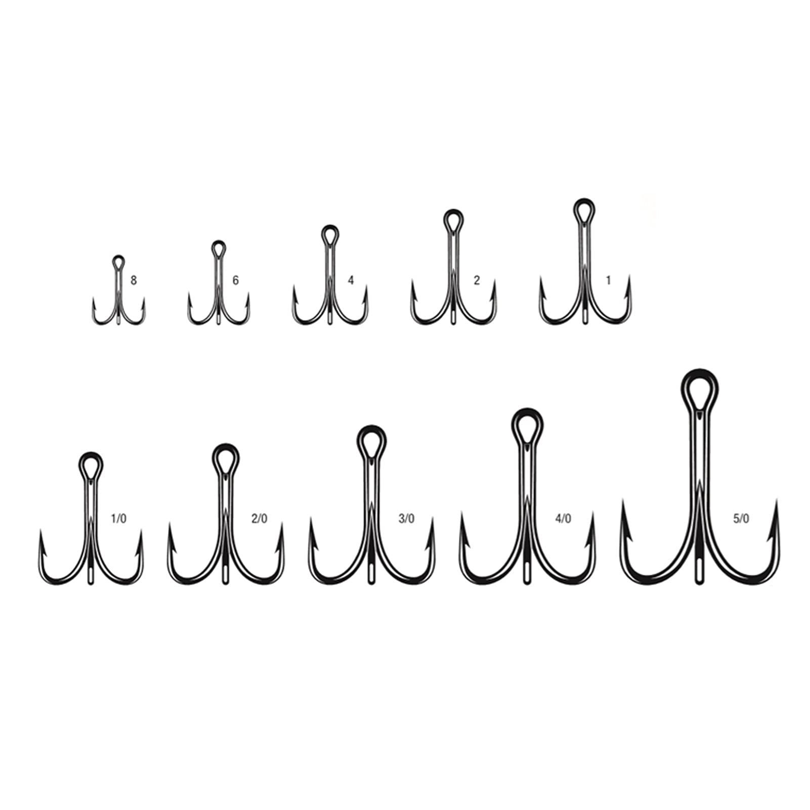 caihuashopping Ami da Pesca 50pcs / Pack Hook Forte Gancio di Pesca Brevi Brevi feshhooks Gancio da Pesca (Size : 4/0#)