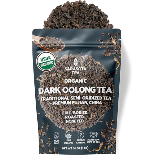 Loose Leaf 16oz Bulk | 100% Usda Organic Chinese Oolong Tea | Premium Semi-oxidized Full Leaf | Smooth, Floral & Toasted Flavor | High Antioxidants | Energy & Metabolism Support | Hot Or Iced | Non-gmo