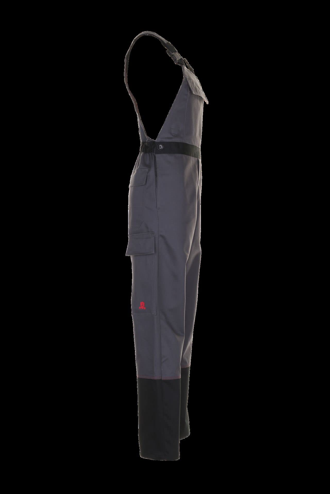 Planam 5530 Weld Shield Latzhose - Farbe: Grau/Schwarz - Größe: 64