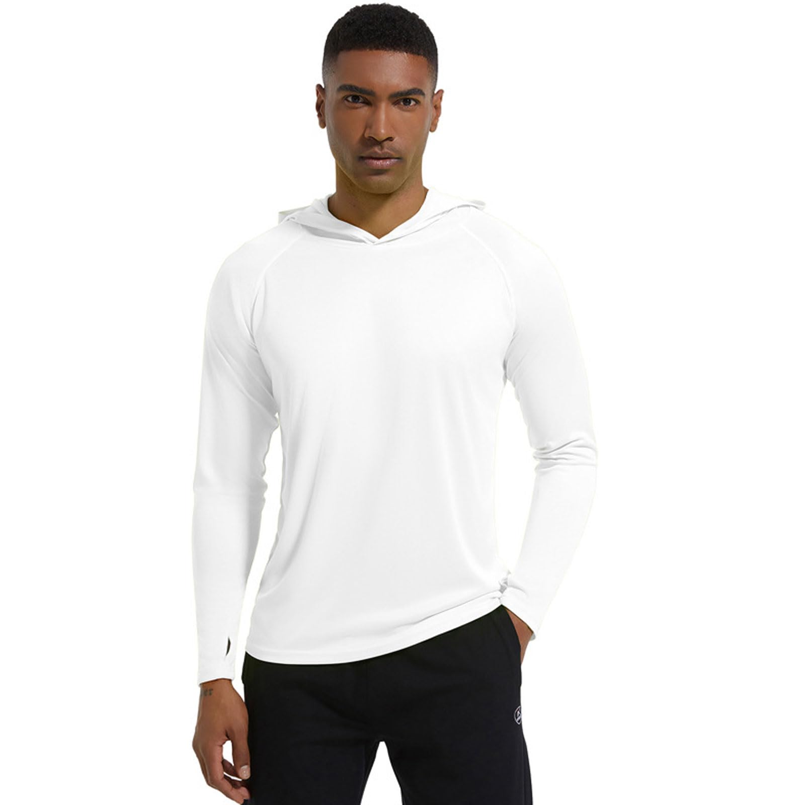 SCCGKP Men's Long Sleeve Hoodies (UK, Alpha, XL, Regular, Regular, White)