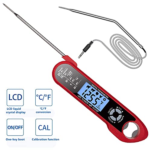 review Digital Meat Thermometers for Cooking,Waterproof Instant Read Food Thermometer for Meat, Deep Frying, Baking, Outdoor Cooking, Grilling& BBQ