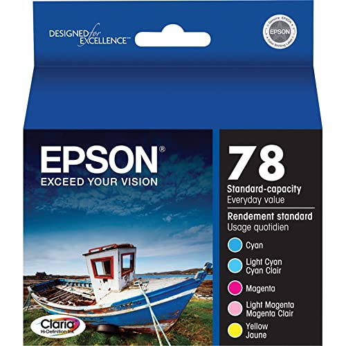 Epson 78 Genuine Hi-Definition Ink 5-Pack Color Combo T078920 - image 5