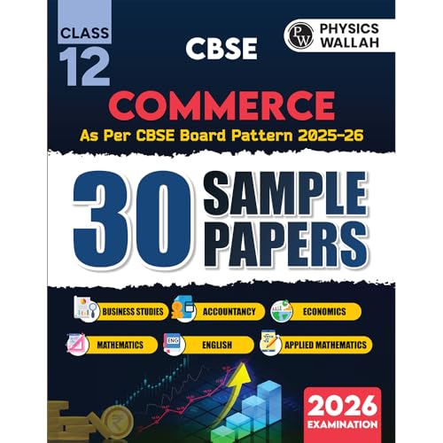Image of (Old Edition) PW CBSE Class 12 Commerce Stream Combined 30 Sample Papers For 2025-2026 Board Exams l Business Studies, Accountancy, Economics, Mathematics, English, Applied Maths