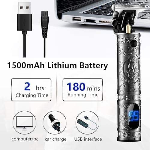 AMULISS Pro T Outline Clippers Trimmer, Electric Pro Li Blade Grooming Cordless Rechargeable,Professional 0mm Baldheaded Zero Gapped Hair Clipper for Men 5 51s LMLG3uL. AC