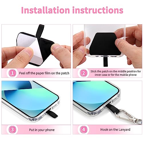Cell Phone Lanyard 2 Pcs-1 Pcs 30"(Neck Strap×1)+8"(Wrist Strap×1) Black - Photo 107 sur 115