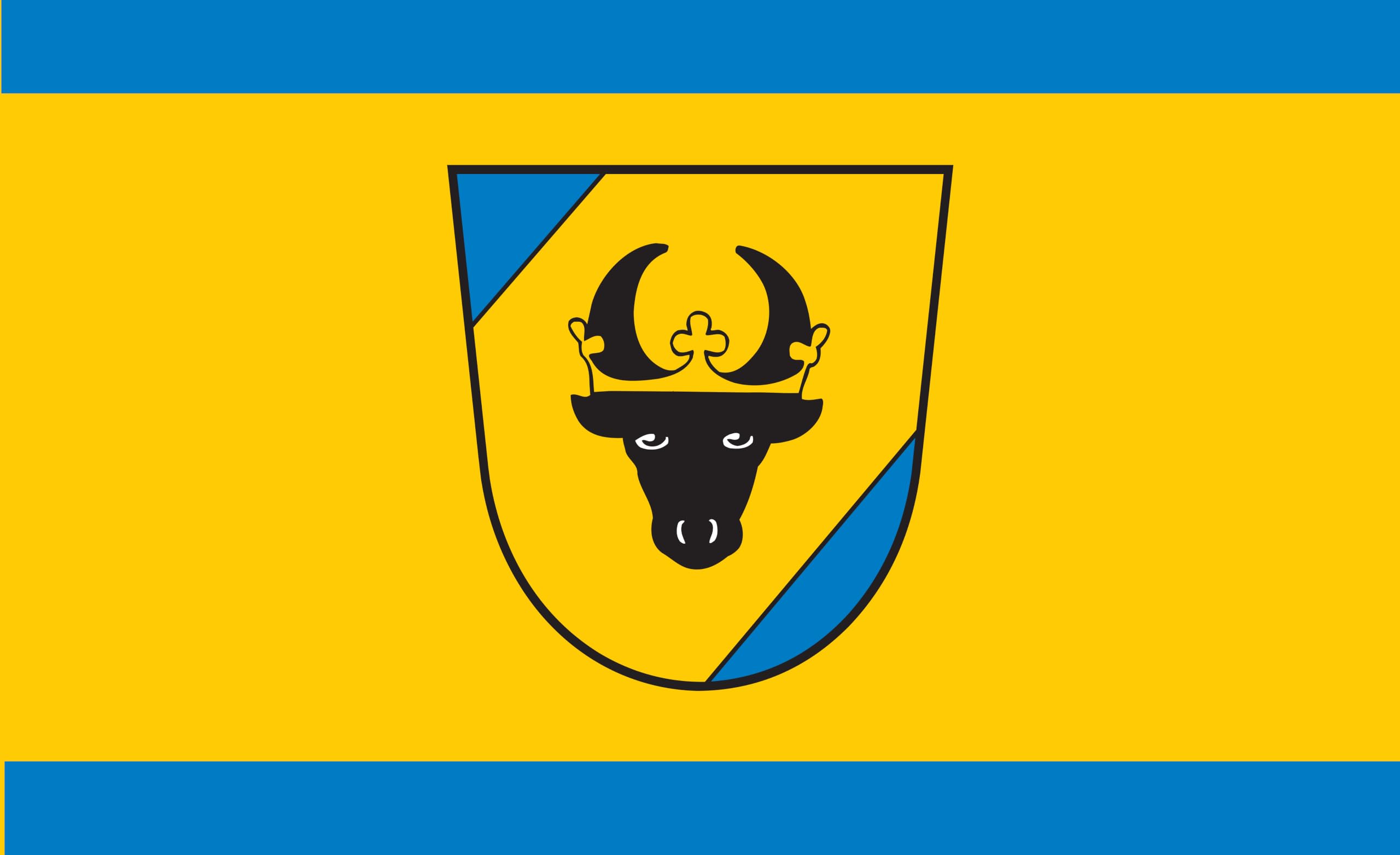 Parchim - Drapeau cercle - Mecklenbourg - Pré-Poméranie - 90 x 60 cm