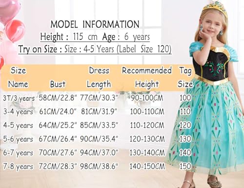 Disfraz de princesa verde para niñas 5-6 años miniatura 6
