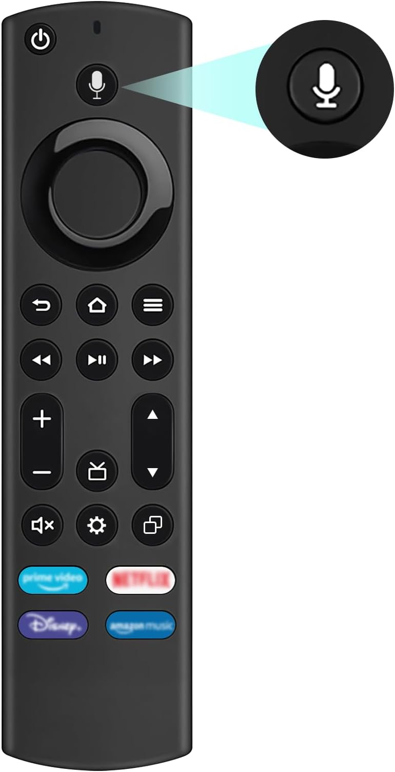 Replacement Remote Control with Voice Function Fit for Smart TVs Stick 2nd Gen & 3rd Gen, Fit for Smart TVs Cube 1st Gen & 2nd Gen