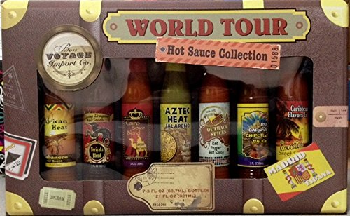 World Tour Hot Sauce Collection -7 Bottles Gift Set