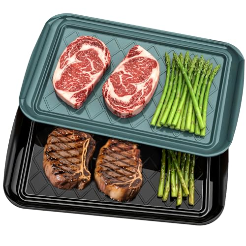 Grilling Prep & Serve Trays for Party- Set of 2, Large...