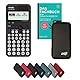 Casio fx-810DE CW inkl. Schutztasche Schwarz & Fachbuch (96 Seiten, DIN A5) – Wissenschaftlicher Rechner – Smart Set