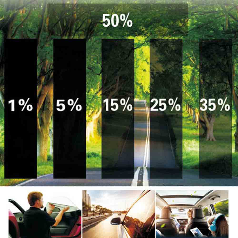 Laminas Para Tintar Lunas Coche 300x50 cm CAR VIDRIO Solar Aislamiento Aislamiento de láminas Ventana automática Tinte Película Accesorio de accesorios Tintados Ventana LáMina Tintado De Lunas ( Size