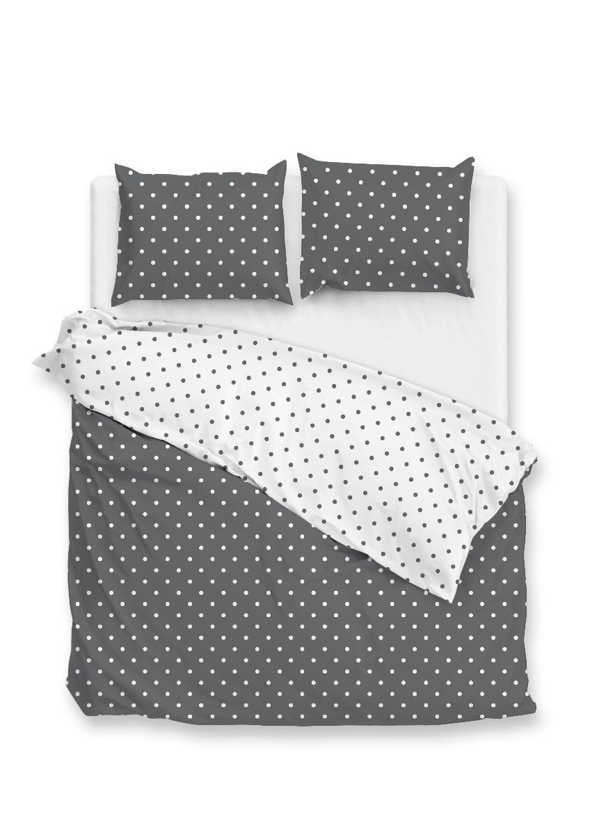 Housse de couette coton Zo!Home gris anthracite 240x200 lit 2 personnes