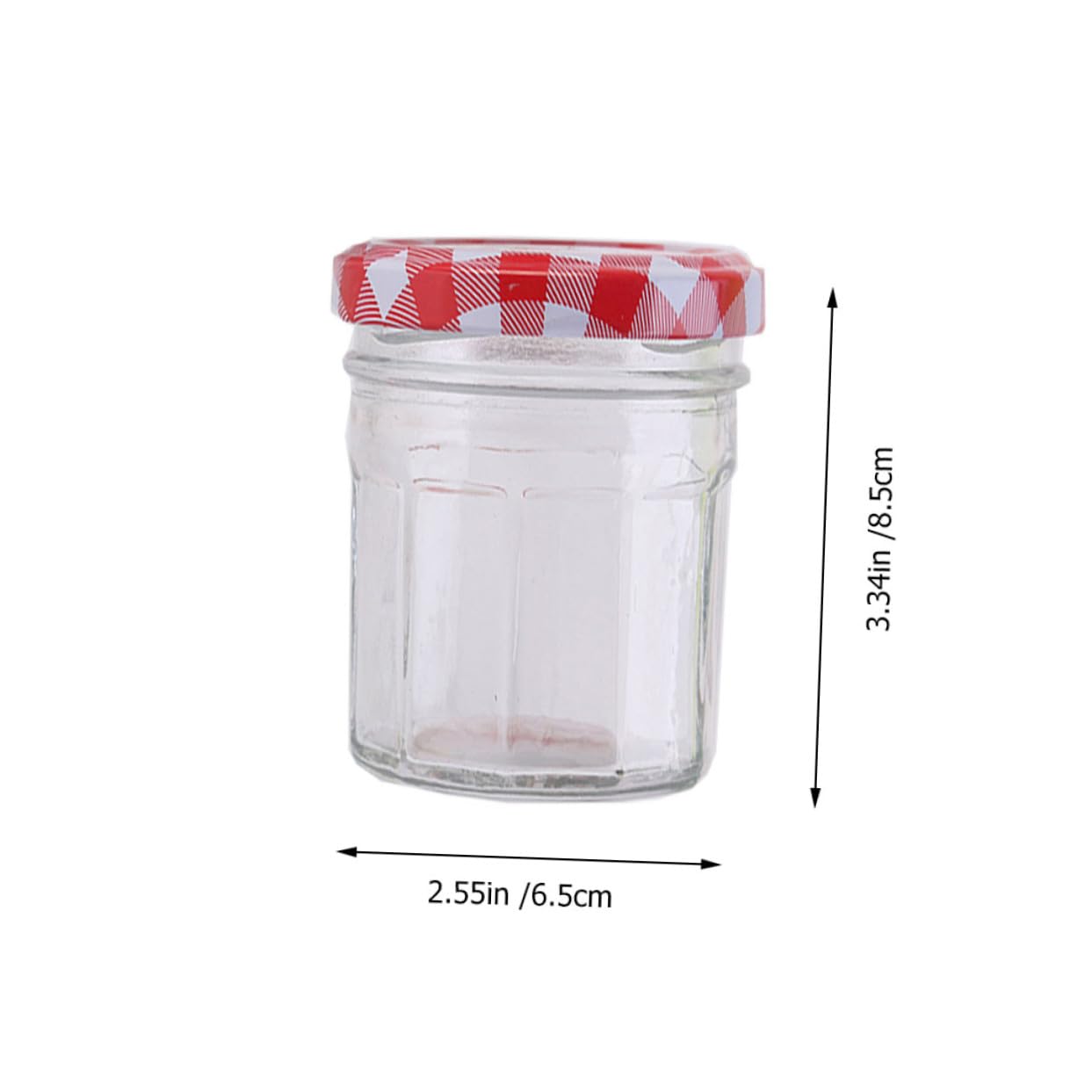 6 Stück Teiliges Vorratsglas Glas mit Luftdichtem Schraubdeckel Hygienischer Küchen-aufbewahrungsbehälter für Honig Marmelade und Trockene Lebensmittel für Haushalt und Laden