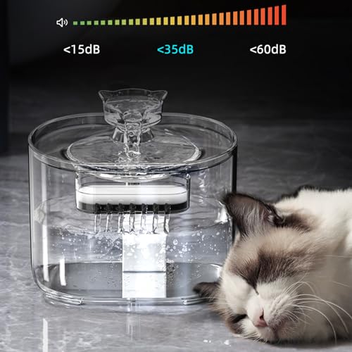 Fuente dispensadora de agua para gatos y perros interior 19.5cm miniatura 5