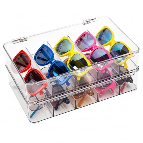 Organisateur à tiroir en acrylique pour lunettes sur la coiffeuse