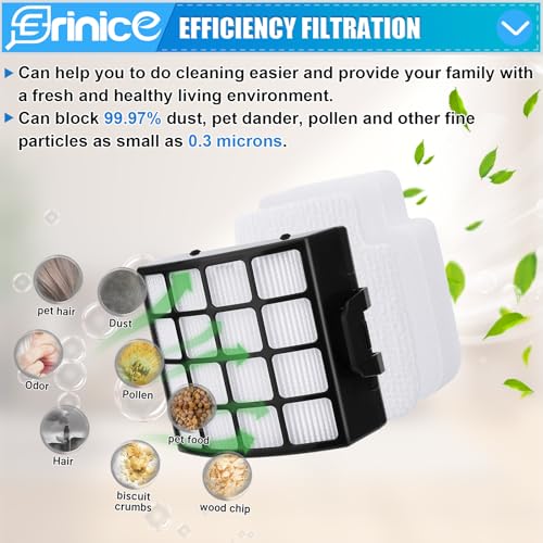 Image of 14 Pack AZ3002 Filter Replacement Part for Shark Stratos AZ3000 AZ3000C AZ3000W AZ3002C Upright Vacuum, 1 Brushroll 2 Filters 4 Foam Filters 4 odor neutralizer 2 Belts 1 Cleaning Brush