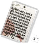 Natural Wispy Look,12mm D Curl Short Lash Clusters,Mega Individual lash Extensions,Lightweight, E...