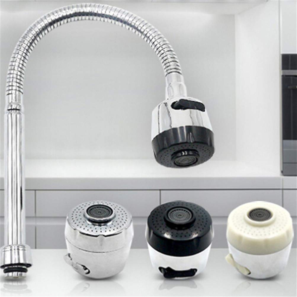 Kitchen Cleaning Tool Faucet Filter Splash-Proof Bubbler Kitchen Accessories(Black-Silver Color)
