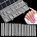 Clear Square Nail Tips for Acrylic Nails Professional, 240Pcs XXXL Extra Long Square Straight Acrylic Nail Tips, Full Cover Slight C-curve Nail Extension False Nails for Manicure DIY Nail Art 12 Sizes