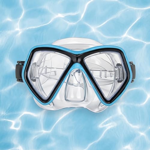 Máscara de natación para niños Swim Central Monaco azul aqua y negro para edades de 10 años en adelante 6.25" miniatura 3