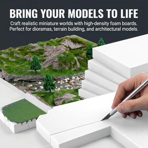 Plaque de mousse dure polystyrène anti effritement pour modélisation de paysages - 6