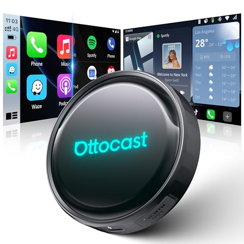 OTTOCAST P3 Pro AI Box Android 13 OttoDrive 3.0 Wireless CarPlay & Android Auto AI Voice Assistant Cloud SIM Split Screen HDMI Output 8+128GB Video Viewing YouTube Netflix Tiktok etc