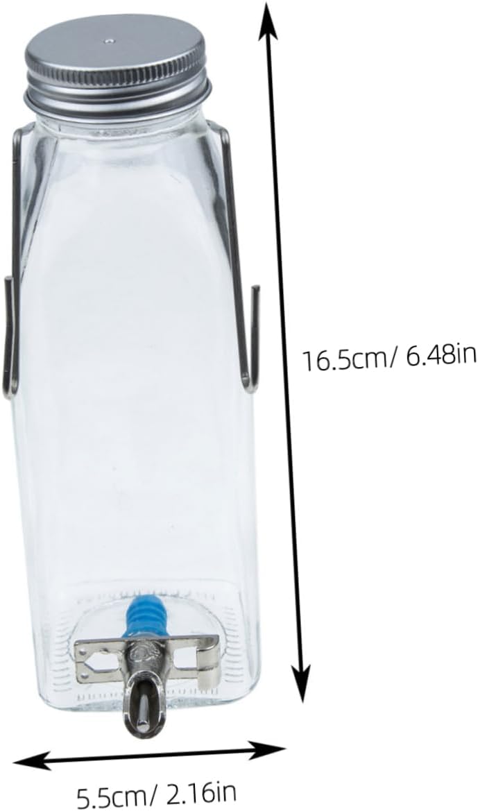 Rabbit Water Bottle for Small Pets Leakproof Hanging Water Feeder with Quiet Design Suitable for Hamsters Guinea Pigs Gerbils and Rabbits Cage Accessory