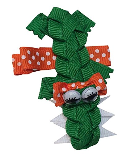 Bows for Belles Alligator Hair Bow Ribbon Sculpture (Orange) Made in the USA