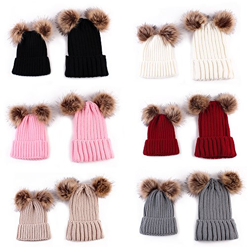 Oenbopo 1055984-AM84UK-VSDFA 2Pcs Parent-Child Hat Winter Warmer thumb #1