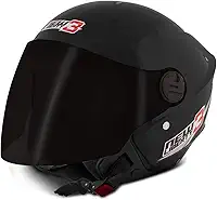 CAPACETE ABERTO PRO TORK NEW LIBERTY 3 SOLID PRETO FOSCO TAM. 60 VIS. FUMÊ