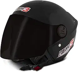 CAPACETE ABERTO PRO TORK NEW LIBERTY 3 SOLID PRETO FOSCO TAM. 60 VIS. FUMÊ