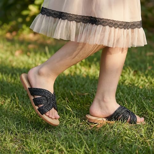 Image of THEE BRON Girls Cute Slip-On Slippers Stylish Sandals for Toddlers & Kids