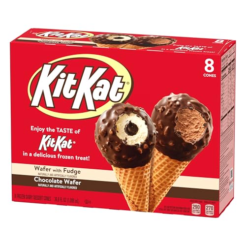 KitKat, Fudge Sundae Cones, 8 Count (Frozen)