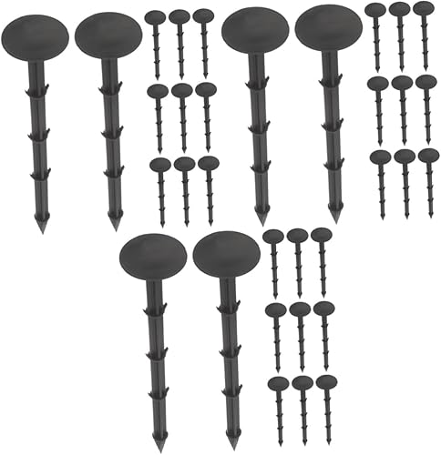 YARNOW 60 piezas de clavos moldeadores de árboles de tachuelas para jardín, tienda de campaña, estacas de césped, estacas de suelo, estacas de