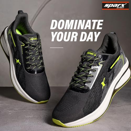 Image of SPARX Sports Running Shoes for Men - Lightweight Breathable Lace-Up Athletic Shoes with Cushioned Comfort, Shock Absorption, Durable Grip, Flexible Sole & Everyday Walking Performance