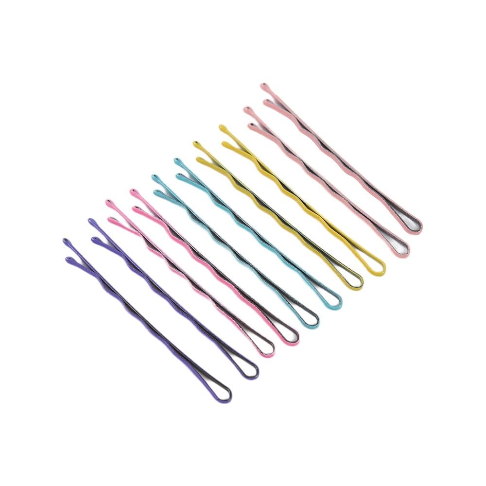 Sanfe Metallic bobby pins, multicolor, colourful wedding hair, decorative hair clip accessories For Girls and woman stylish bob hairpins (pack of 50)