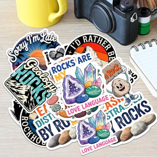 Calcomanías de geología troqueladas e impermeables para personalizar portátiles 6