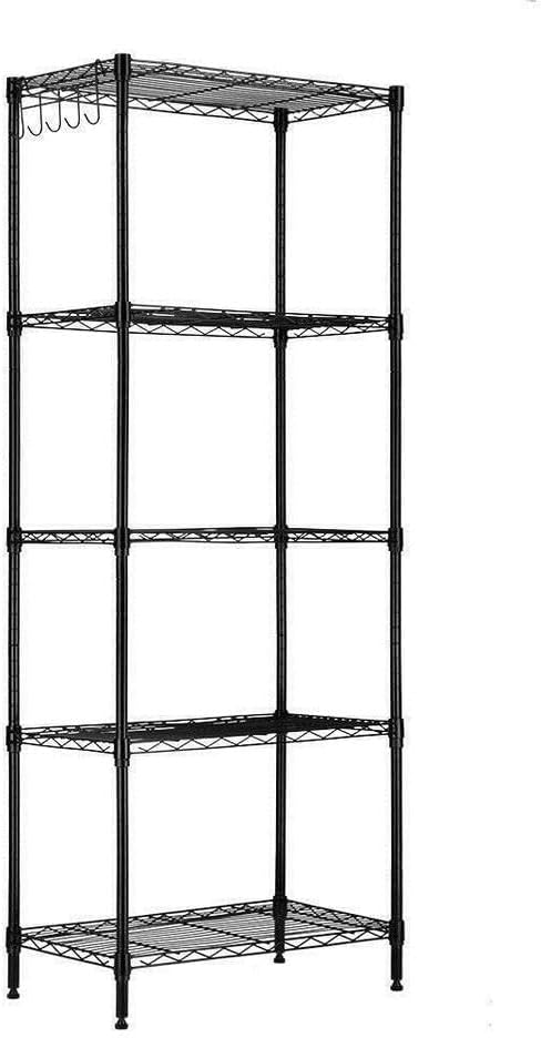 Gerrit 60""x22""x12"" 5 Layer Wire Shelving Rack Adjustable Shelf Storage Unit Commercial, Silver Gray, RDSG12
