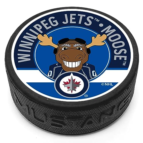 Winnipeg Jets Puck - Textured Moose Mascot by Sports Decor - Image 2