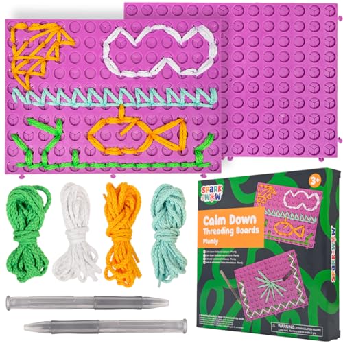 Spark & Wow Calm Down Threading Boards | Set of 2 | Sensory Activity ...
